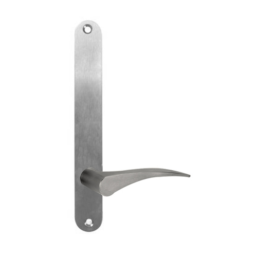 Lockwood 5905 Round End Plate With 153 Lever Left Hand Satin Chrome 5905/153LSC
