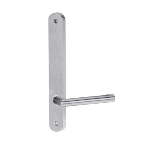 Lockwood 5905 Round End Plate with 155 Lever Satin Chrome 5905/155SC
