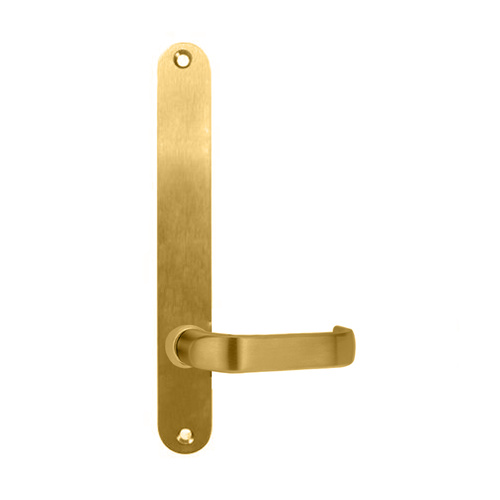 Lockwood 5905 Round End Plate with 74 Lever Satin Brass Unlacquered 5905/74SBU