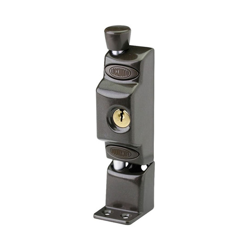 Lockwood Patio Bolt Sliding Door Lock Brown Keyed To Differ 680-NBRN