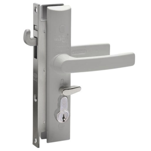 Lockwood 8654SILC Hinge Security Door Lockset with Cylinder Silver