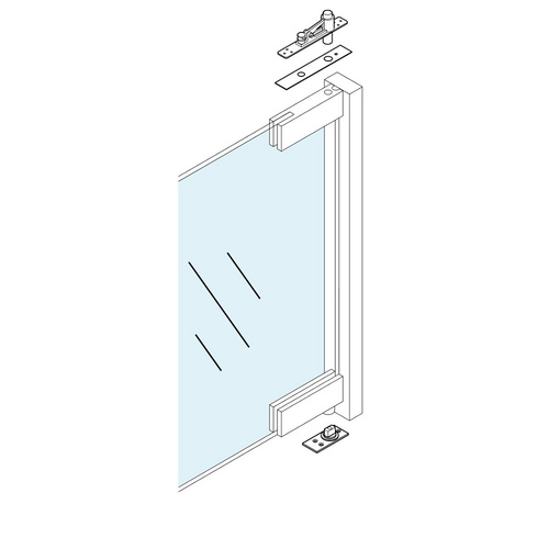 Lockwood Glass Door Hinge Pivot Kit 985350 SSS Heavy Duty
