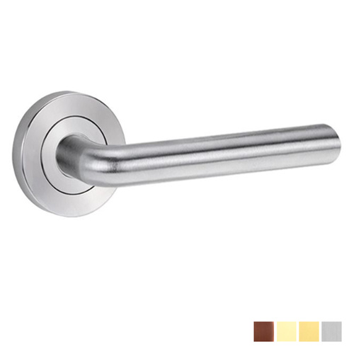 Lockwood Symphony 104 Door Lever on Round Rose Full Set - Available in Various Finishes