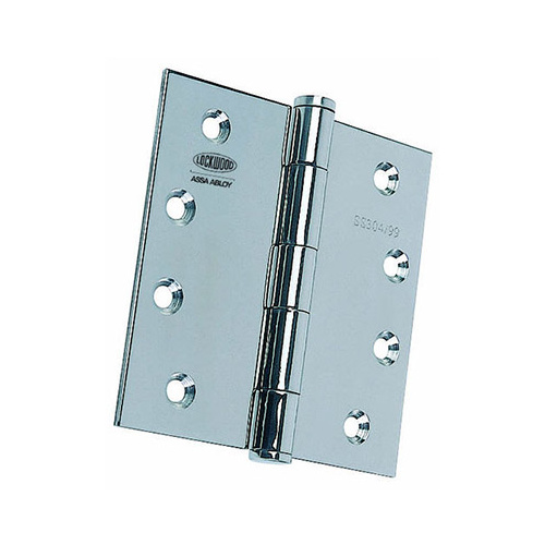 Lockwood Fixed Pin Hinge Polished Stainless Steel 100X100X2.5mm LW10000FPPSS