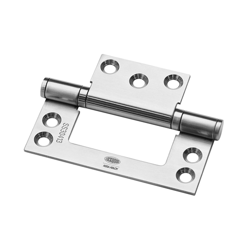 Lockwood Ball Bearing Fast Fix Hinge 100x70x2.5mm Satin Stainless LW10070BBFFSSA