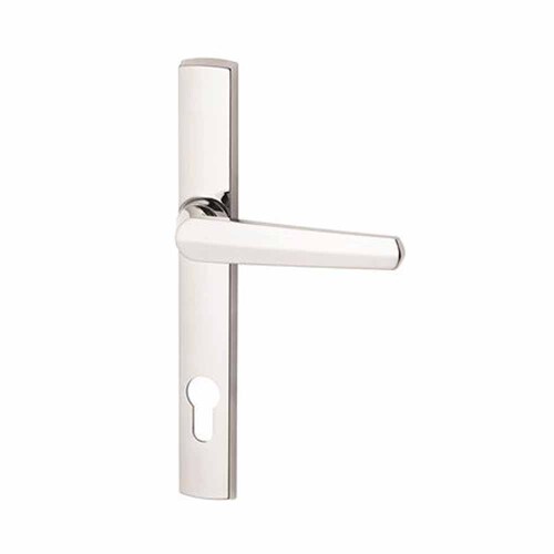 Lockwood Door Handle Palladium Aria Lever On Long Plate Silver PL4/85/27PPCSILVER