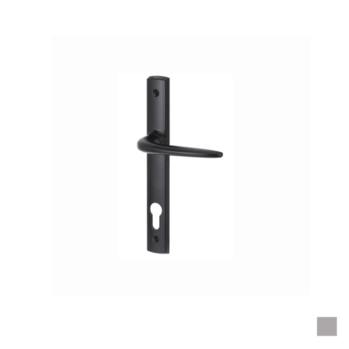 Lockwood Palladium Door Handle Double Cylinder Set 85mm Pitch & L1 Lever Black & Satin Chrome Pearl