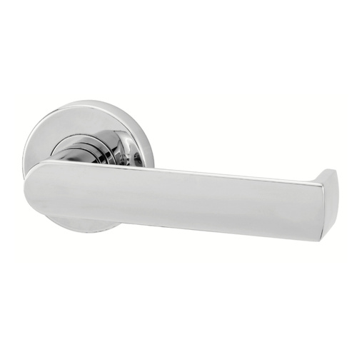 Lockwood Velocity Door Lever Handle on Round Rose Mortice Set & L8 Dianella Lever 55mm Satin Chrome