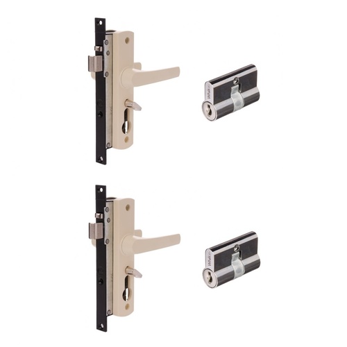 2x Whitco Security Screen Lock W892119 Tasman Mk2 Primrose W Cylinder