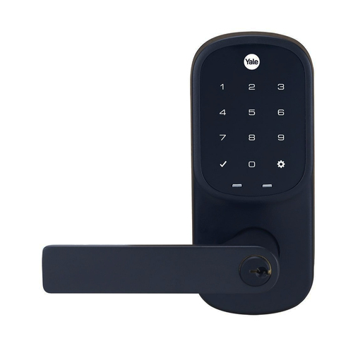 Yale Assure Keyed Door Digital Lever Lock with Yale Home Module Matt Black YRL226HKMBK