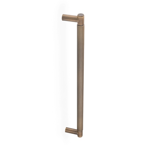 Alexander and Wilks Spitfire Diamond Knurled Pull Handle 450mm Antique Brass AW500-450-AB