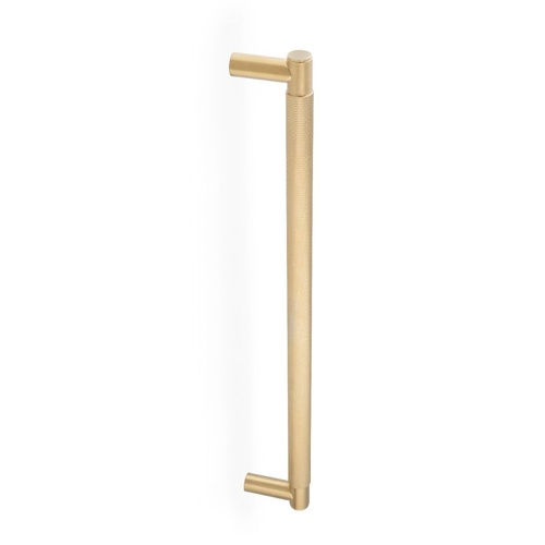 Alexander and Wilks Spitfire Diamond Knurled Pull Handle 450mm Satin Brass PVD AW500-450-SBPVD