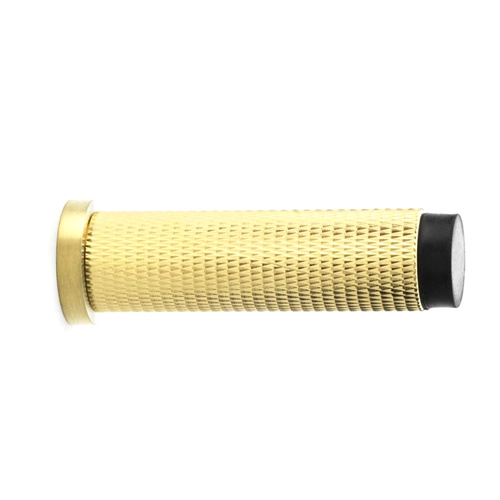 Alexander and Wilks Brunel Knurled Cylinder Door Stop Satin Brass PVD AW600-75-SBPVD
