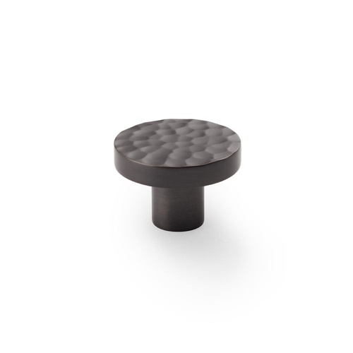Alexander and Wilks Hanover Hammered Cupboard Cabinet Knob 38mm Dark Bronze AW820-38-DBZ