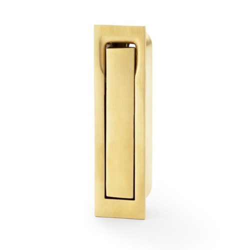 Alexander and Wilks Square Sliding Door Edge Satin Brass PVD AW990SBPVD