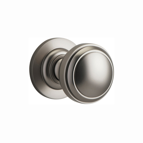 Iver Paddington Door Knob on Round Rose Satin Nickel 0219