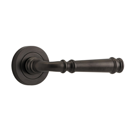 Iver Verona Door Lever Handle on Round Rose Signature Brass 0311
