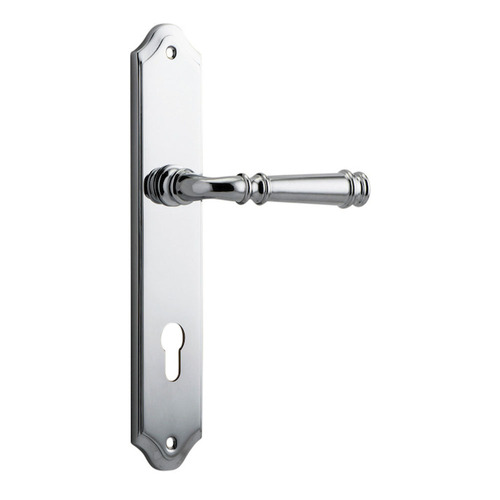 Iver Verona Lever Handle on Shouldered Backplate Euro Chrome Plated 11718E85