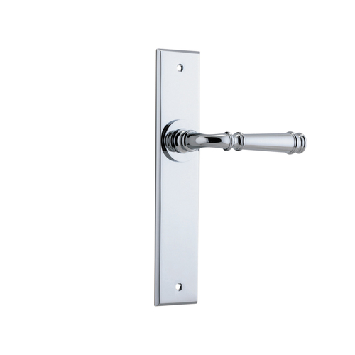 Out of Stock: ETA Early October - Iver Verona Lever on Chamfered Backplate Passage Polished Chrome Full Set 11786