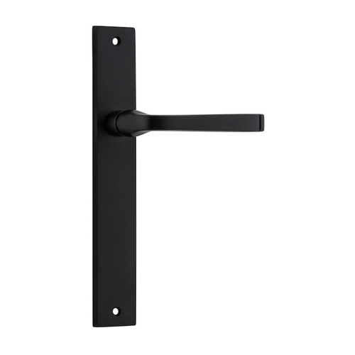 Out of Stock: ETA Early March - Iver Annecy Door Lever on Rectangular Backplate Latch Matt Black 12708