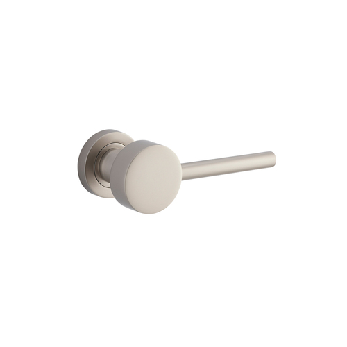 Bankston Sans Arc Gepetto Door Lever on Round Rose Smooth Nickel 20679