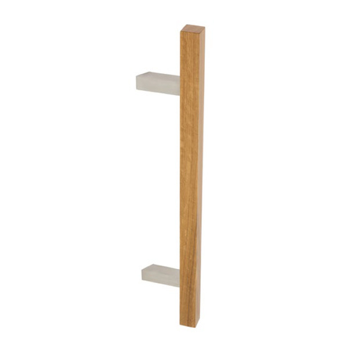Barben Earth Commercial Collection Square Pull Handle Disk Fix 600mm Tasmanian Oak/Satin White