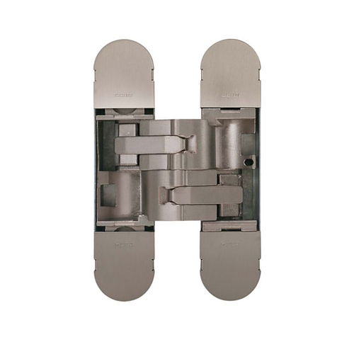 Bellevue Ceam Door Hinge 3D Invisible Wide Throw Concealed 85kg Satin Nickel BAC1230SNI