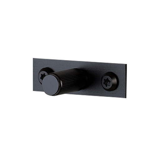 Buster and Punch Linear Furniture Knob Set with Back Plate 12mm Black GFK-02323