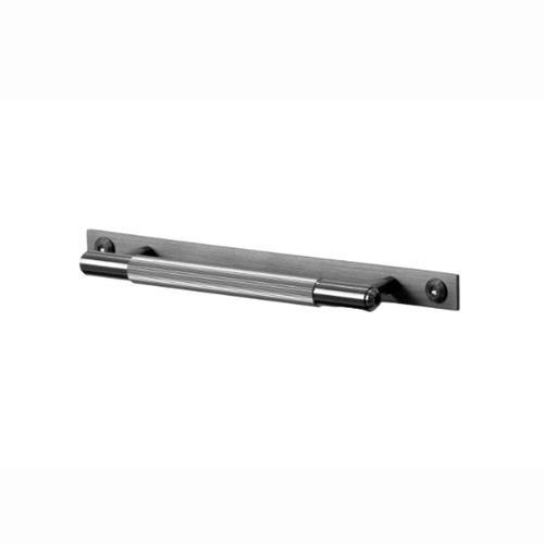 Buster and Punch Linear Cabinet Pull Bar Handle with Plate 190mm Gun Metal GPB-35304