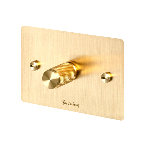 Buster and Punch 1G Dimmer Switch Diamond Cut Knurled Knob Brass ZDR-05444