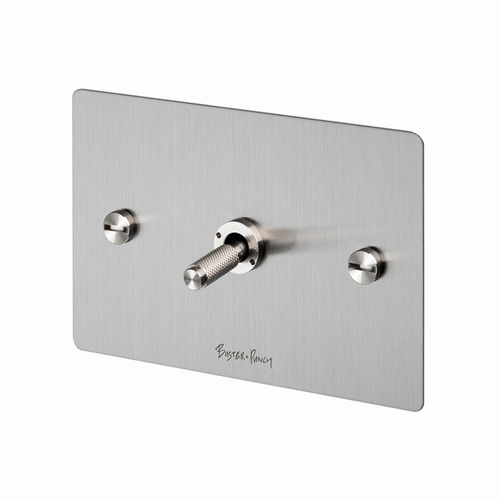 Buster and Punch 1G Toggle Switch Solid Metal Flat Plate Steel ZTG-07425