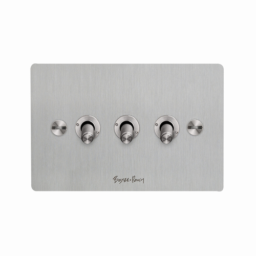 Buster and Punch 3G Toggle Switch Solid Metal Flat Plate Steel ZTG-05435