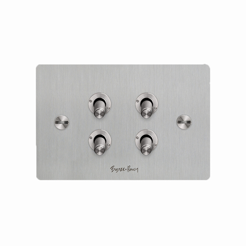 Buster and Punch 4G Toggle Switch Solid Metal Flat Plate Steel ZTG-05440