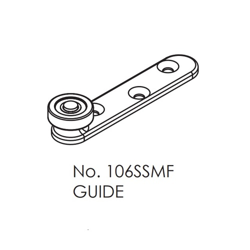 Brio 96 Series Edge Fix Guide 106SSMF For Top Hung Sliding Panels Nylon Bearing
