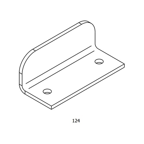 Brio Floor Mounted Sawcut Guide 124 For Top Hung Sliding Panels