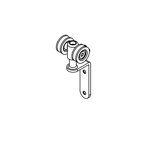 Brio 2 Wheel End Hanger for Screenfold 25KG Top Hung Folding Screens Satin Stainless Steel 53SS/EN