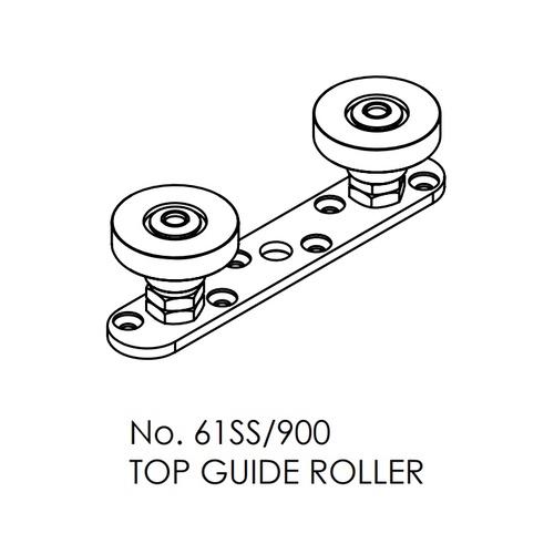 Brio 61SS900 900 Series Anti-Rattle Adjustable Top Guide Roller Stainless Steel