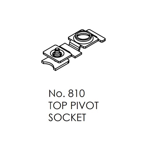 Brio Top Pivot Socket 810 For Bifold 16KG Top Guided Interior Bi-Folding Panels