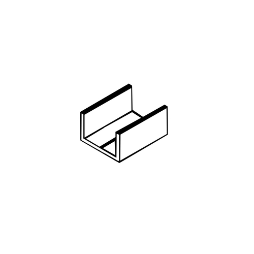 Brio 96 Series Bottom Channel Guide Anodised Aluminium - Available in Various Sizes