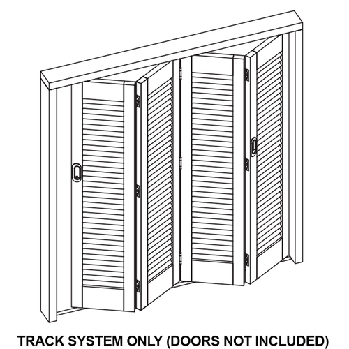 Brio Shutterfold 25 Door Folding Track System for Top Hung Exterior Folding Shutters 6 Panel