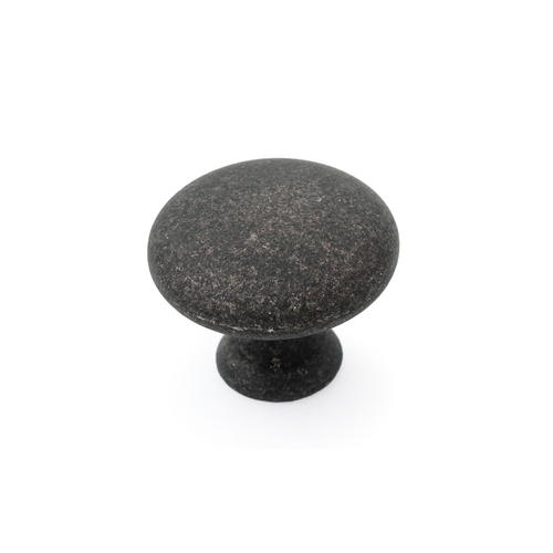 Castella Heritage Shaker Plain Knob 30mm Antique Black 105.030.01