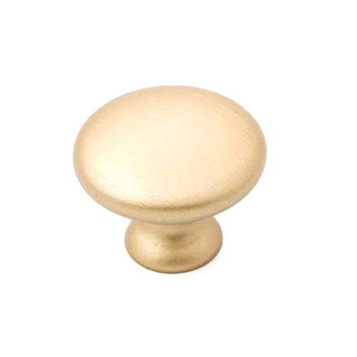 Castella Heritage Shaker Plain Knob 30mm Brushed Brass 105.030.35M