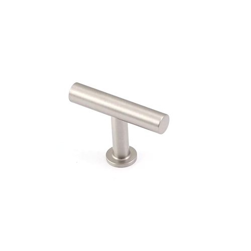 Castella Strand Solid Brass T-Bar Handle 50mm Dull Brushed Nickel 220.050.10