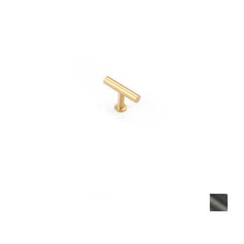 Castella Stirling T Knob 50mm - Available in Matt Black and Satin Brass