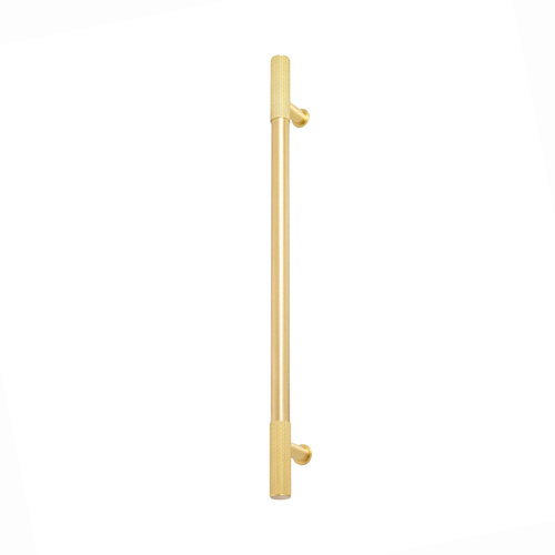 Castella Ridge Door Pull Handle Rear Fix 450mm Satin Brass 237.352.35S.RF