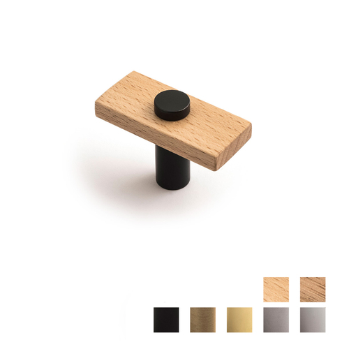 Castella Madera T Knob - Available in Various Finishes and Sizes