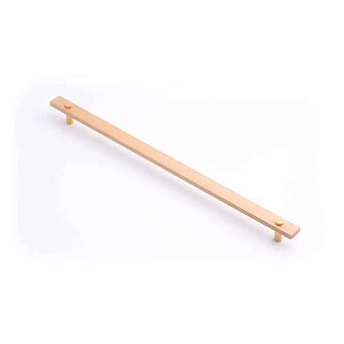 Castella Lenah Cabinet Handle 416mm European Beech / Polished Gold 301.416.08
