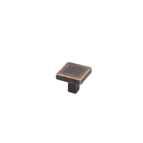 Castella Cast Flat Square Knob 25mm Dark Bronze 504.025.41