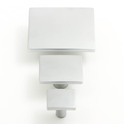Castella Geometric Tile Kitchen Cabinet Knob Satin Chrome - Available in Various Sizes