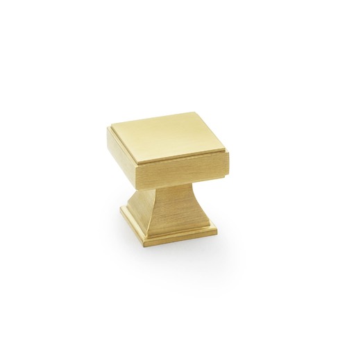 Castella Kensington Cabinet Square Knob 30mm Satin Brass PVD 800.030.35PVD
